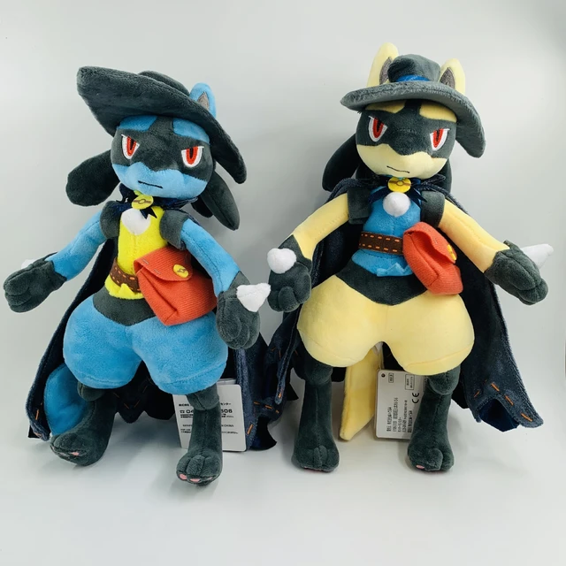 TAKARA TOMY Pokemon Mega Lucario Plush Toys Shiny Lucario Soft Stuffed  Animals Toys Doll Gifts for Children Kids