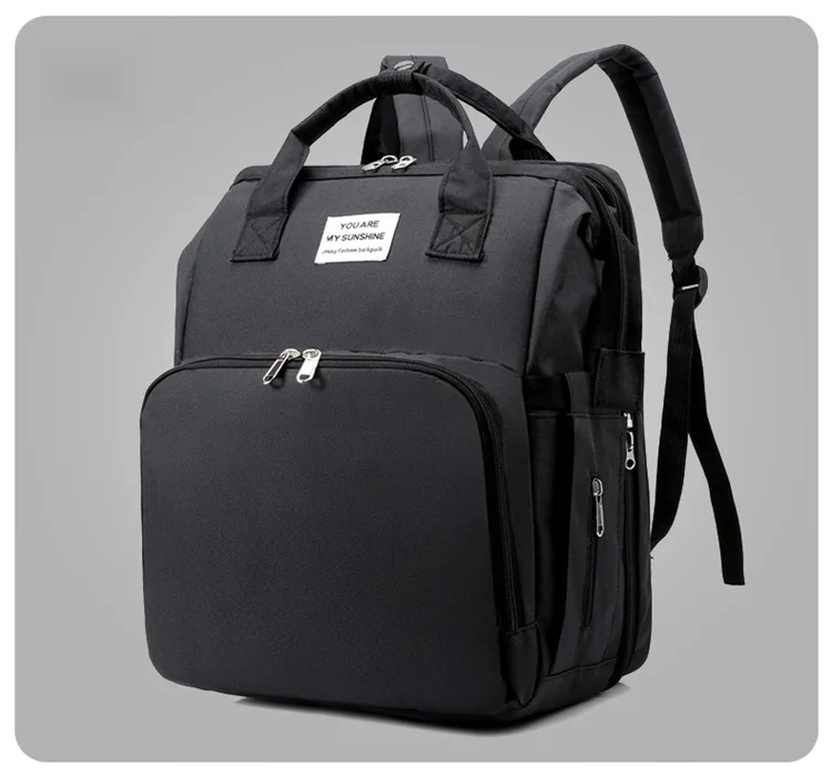 Nova bolsa dobrável multifuncional para mamãe e bebê, bolsa para mamadeira e fraldas, mochila para dormir_voghion.com
