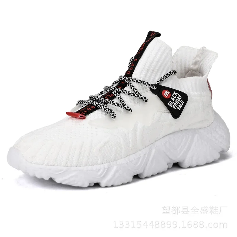 Men Shoes Spring New Style Net Shoe Breathable Tide Shoe Flying Woven Running Men Shoes Lightweight Comfortable Mesh Sports Shoe 6