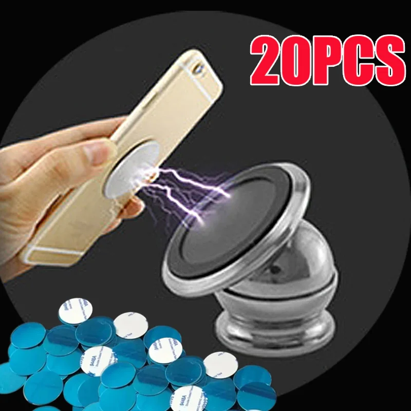 

Car Magnetic Phone Holder Metal Plates Iron Sheet Sticker Phone Back Paste Metal Sheet Magnet Stand Interior Accessories