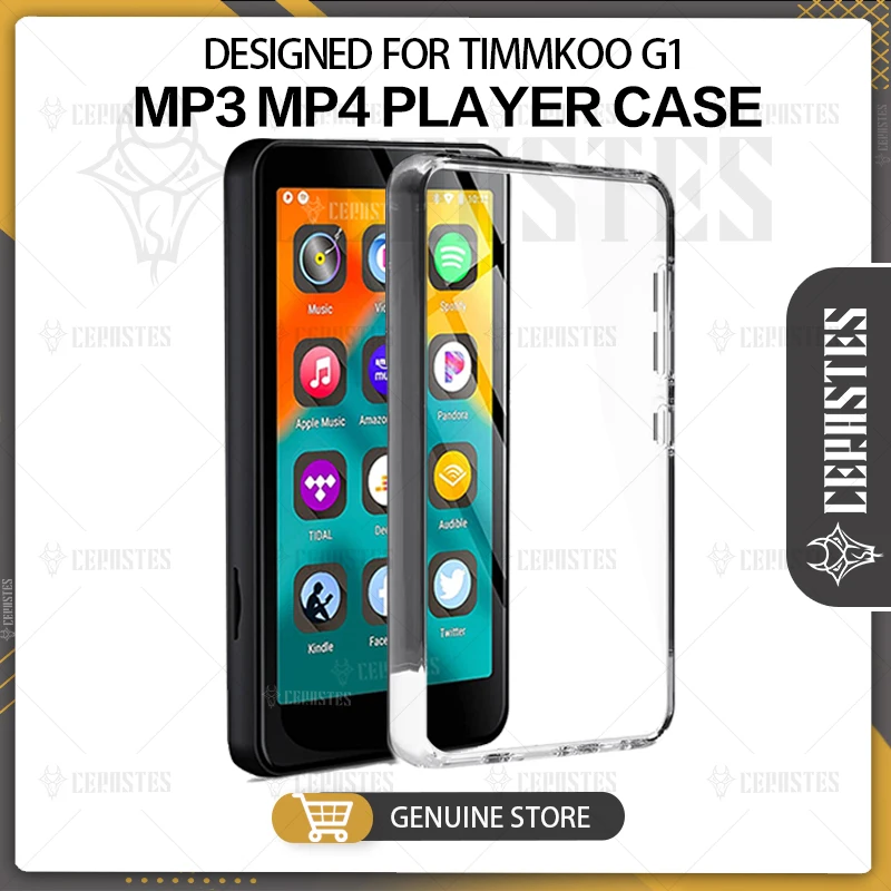 Timmkoo-innioasis g1 Mp3 Player Caixa Clara Anti-risco Absorção de Choque Cristalino 4.0