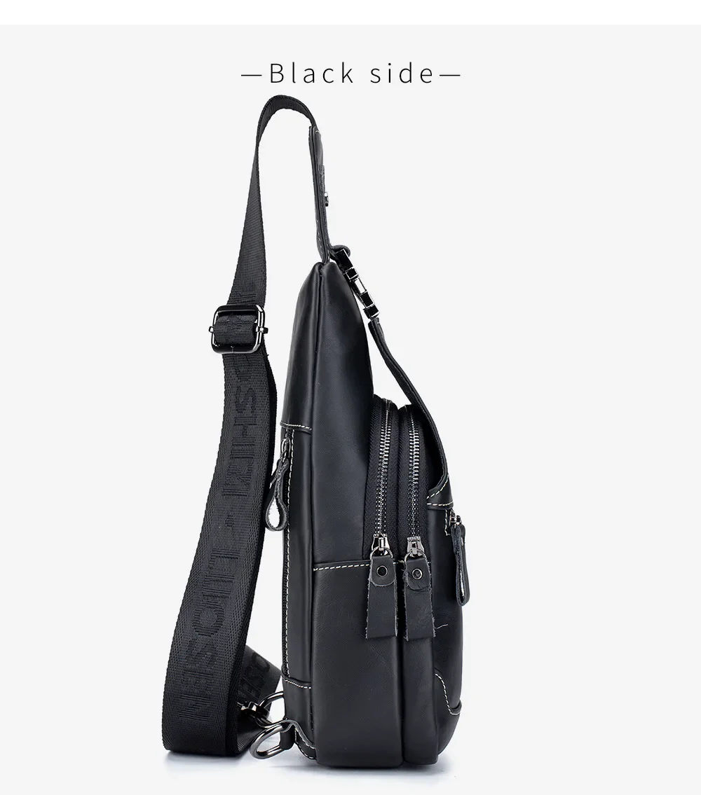 2026 Neue Herren-Brusttasche aus echtem Leder, große Kapazität, lässige Herren-Umhängetasche, klassische Crossbody-Taschen für Männer – Detail 13