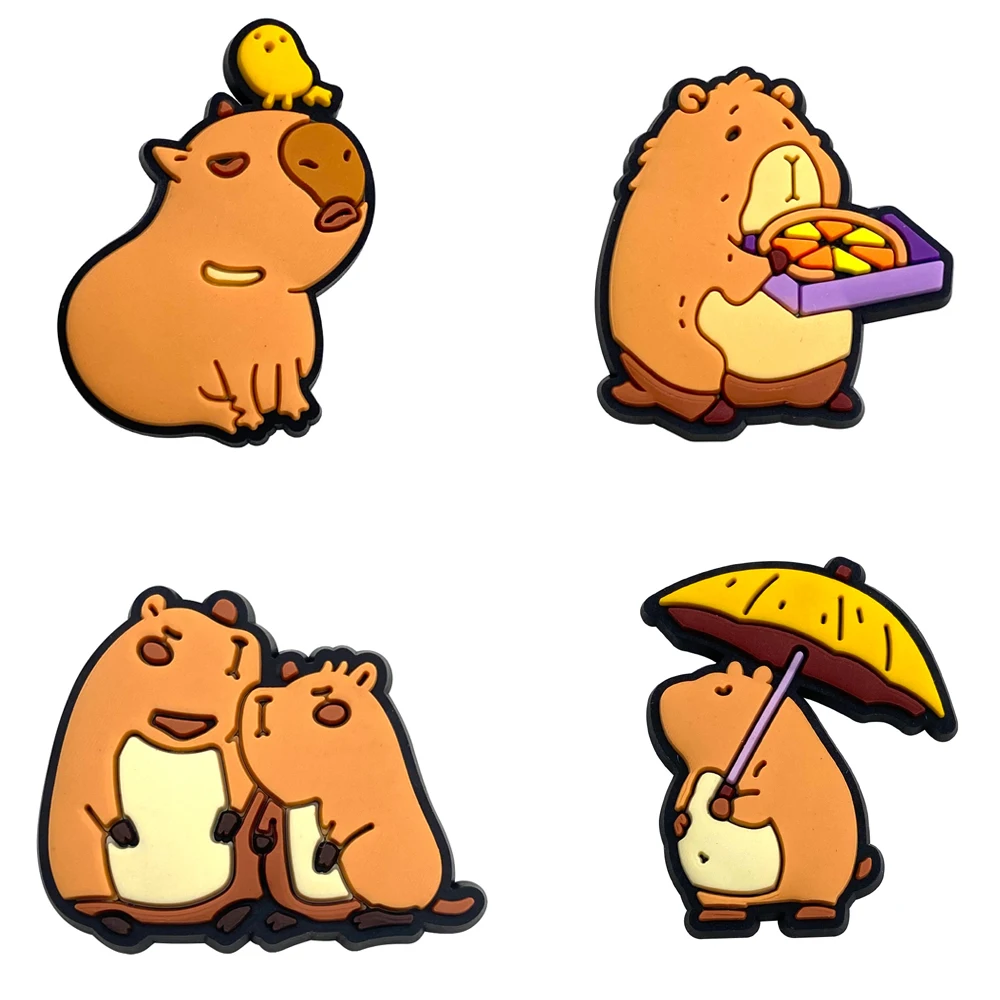 Adorable Capybara Shoe Charms for Fun Footwear Decoration