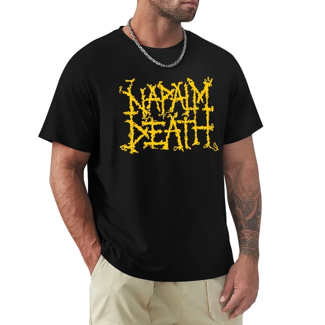 klik Ubevæbnet lungebetændelse Napalm Death Band Metal Grind UK Logo T Shirts for Men Cotton Awesome T- Shirts Round Collar Tees Short Sleeve Clothes Present - AliExpress