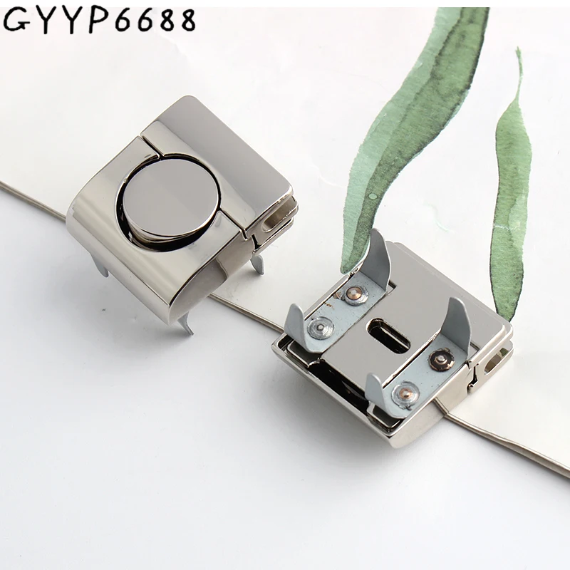 1-20Sets 30x32x4MM High Quality Silver Locks Metal Clasps For Leather Bags Handbag Purse Accessories Lock Closure Catch Buckles 5 10 20sets 43 43mm metal rectangle shaped press locks for diy leather bag handbag purse buckle hardware bags parts accessories
