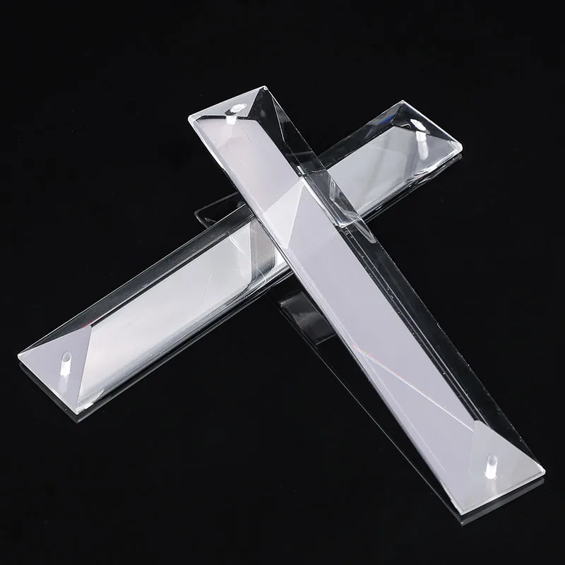 30pcs Chandelier Crytal Rectangle Prisms Crystal Pendants Chandelier Pendants 22x120mm 2 Holes for Home Decor