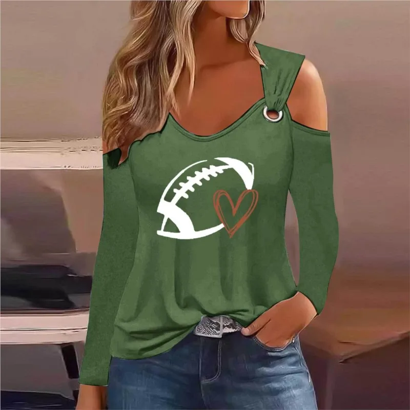 

Fashion Woman Tshirts Long Sleeve Printed Sexy Off Shoulder Tops Autumn Casual Streetwear T-shirt Vintage Clothes Zanzea Mujer