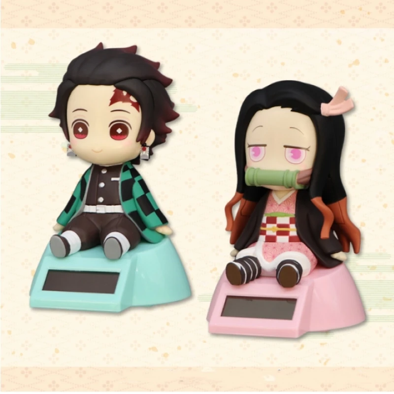 

Anime Demon Slayer Furyu Original Kamado Tanjirou Kamado Nezuko Action Figure Sitting Posture Solar Base Collectible Model Gift