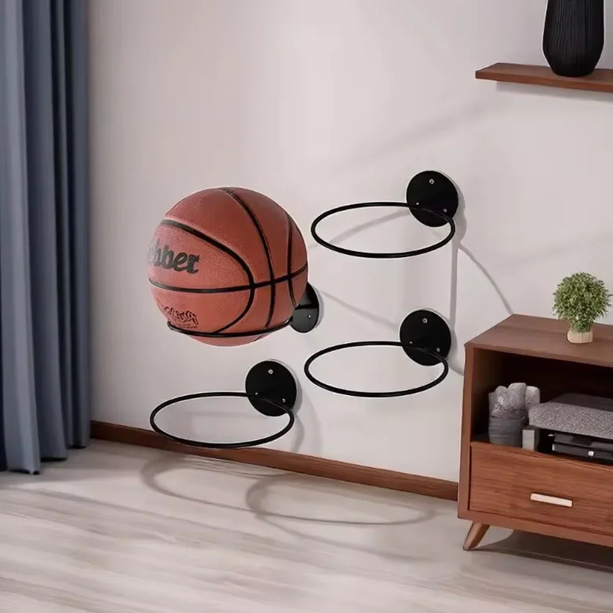 Wall Mounted Ball Display Stand For Basketball Football Volleyball