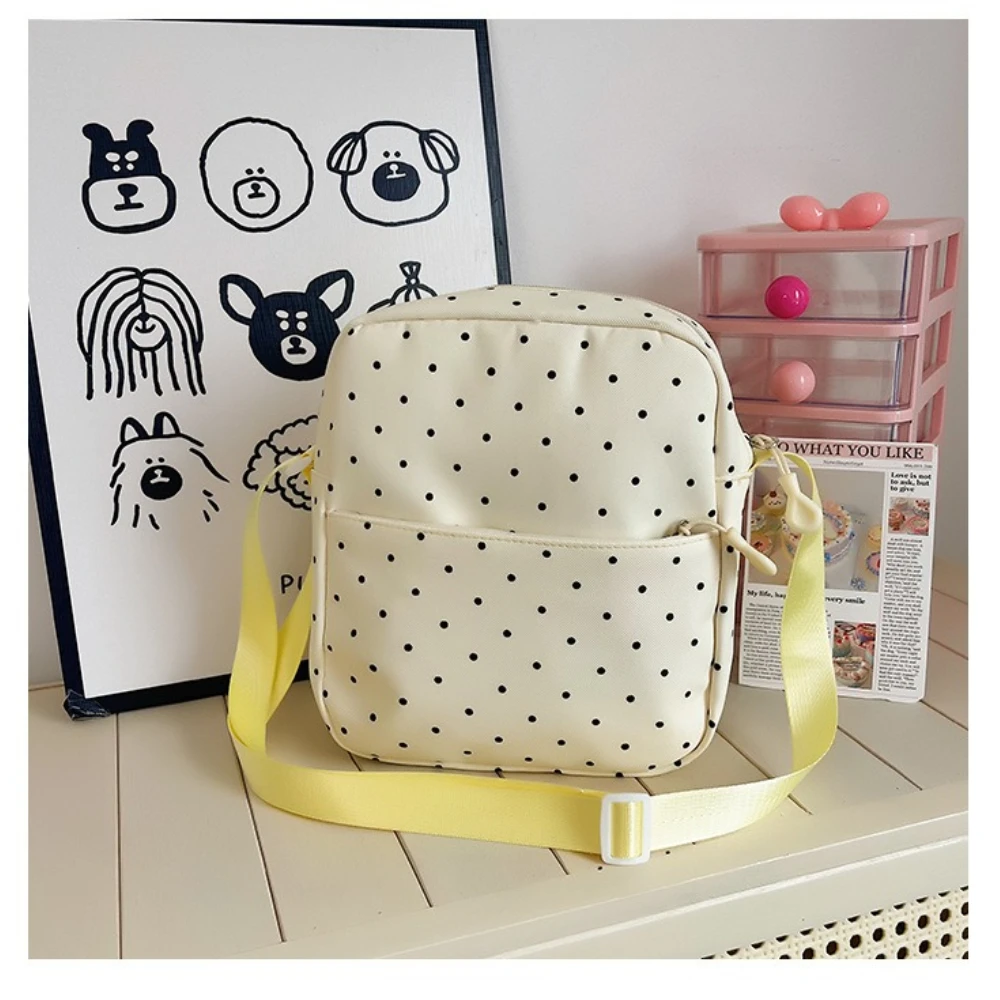 Charming Polka Dot 3-Piece Backpack, Crossbody Bag & Pencil Case Set - Large-Capacity Casual Travel Pack
