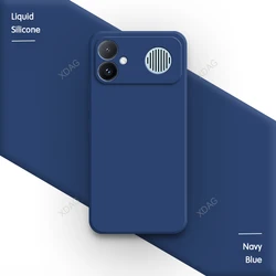 Custodia per telefono in silicone liquido premium con protezione quadrata per la fotocamera - Design classico soft e alla moda, cover bumper di alta qualità