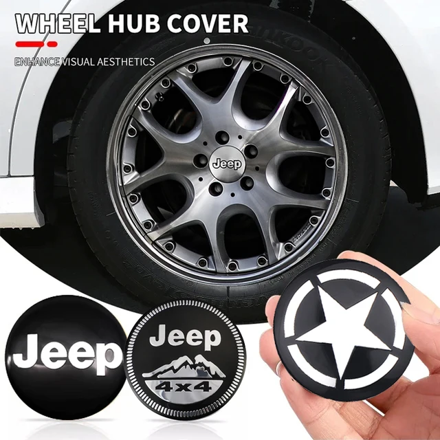 4Pcs 56MM Car Wheel Center Caps Hub Caps Stickers For Jeep Grand Cherokee Wrangler JK Gladiator Compass Renegade Patriot Liberty
