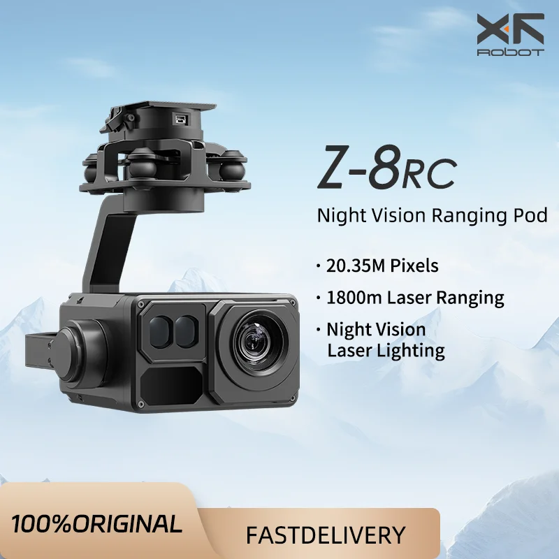 XF-Z8RC 1500X Hybrid Zoom 20X Optical Camera 1800M Laser Rangefinder Night Vision 4K Pod Payload Quick-Release Connector