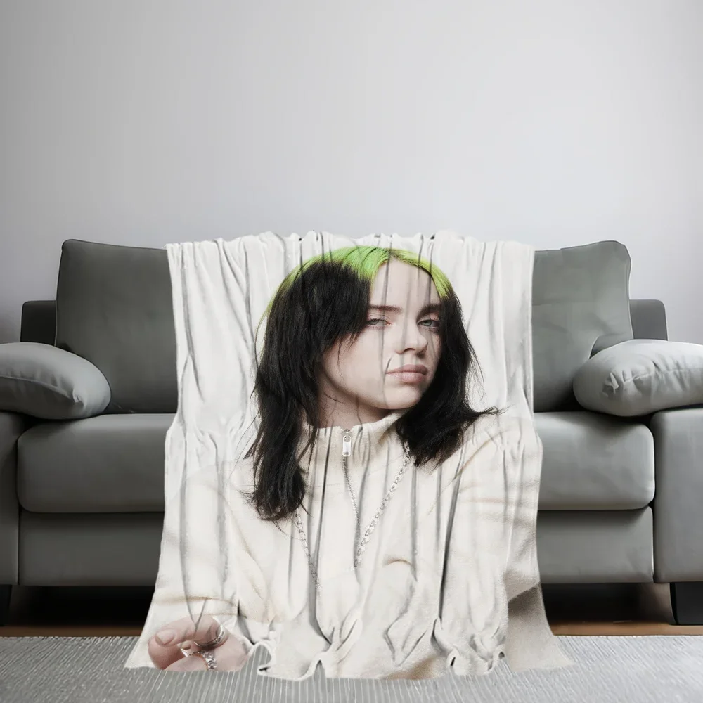 Singer B-Billie E-Eilish skicomfort warm Soft Baby blanket suitable Home Kids Lunch Blanket for Home Office Daily Use Cover 2
