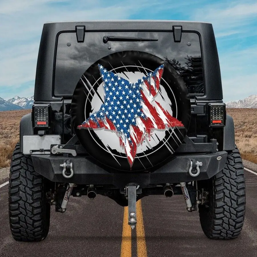 

Крышка запасной шины в виде звезды американской армии, патриотический Ветеран, аксессуары, подарок