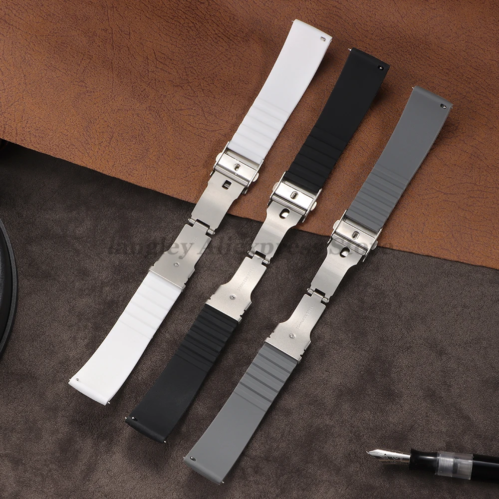 Waterproof Silicone Sport Watch Band Strap - Quick Release Rubber Wristband