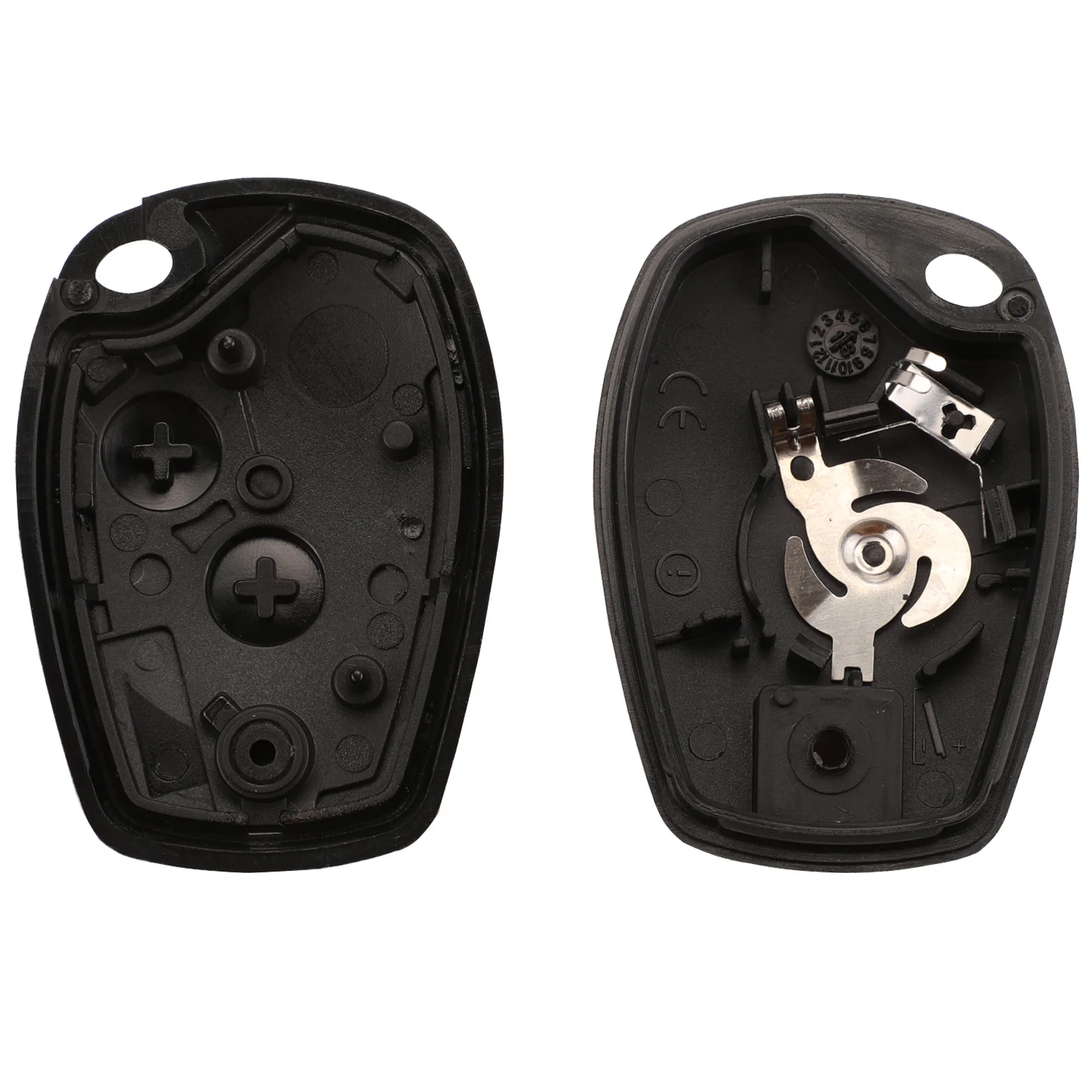 Jingyuqin 10pcs 버튼 원격 키 쉘 케이스 renault espace laguna duster logan dacia sandero clio kangoo 닛산 블레이드 없음