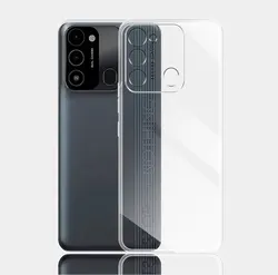 Ultra Thin Silicone Soft TPU Clear Back Cover - Transparent Protective Case for Spark 8C (Clear)