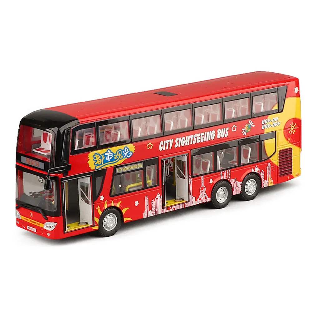 1 42 Scale Double Decker Toy Bus City Sightseeing Metal Alloy Model 1-42-scale-double-decker-toy-bus-city-sightseeing-metal-alloy-model