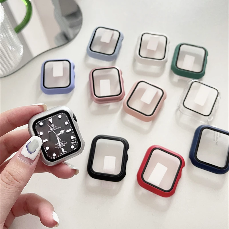 New Matte Watch Cover For Apple Watch Case 41mm 45mm 44 40 42 38 mm