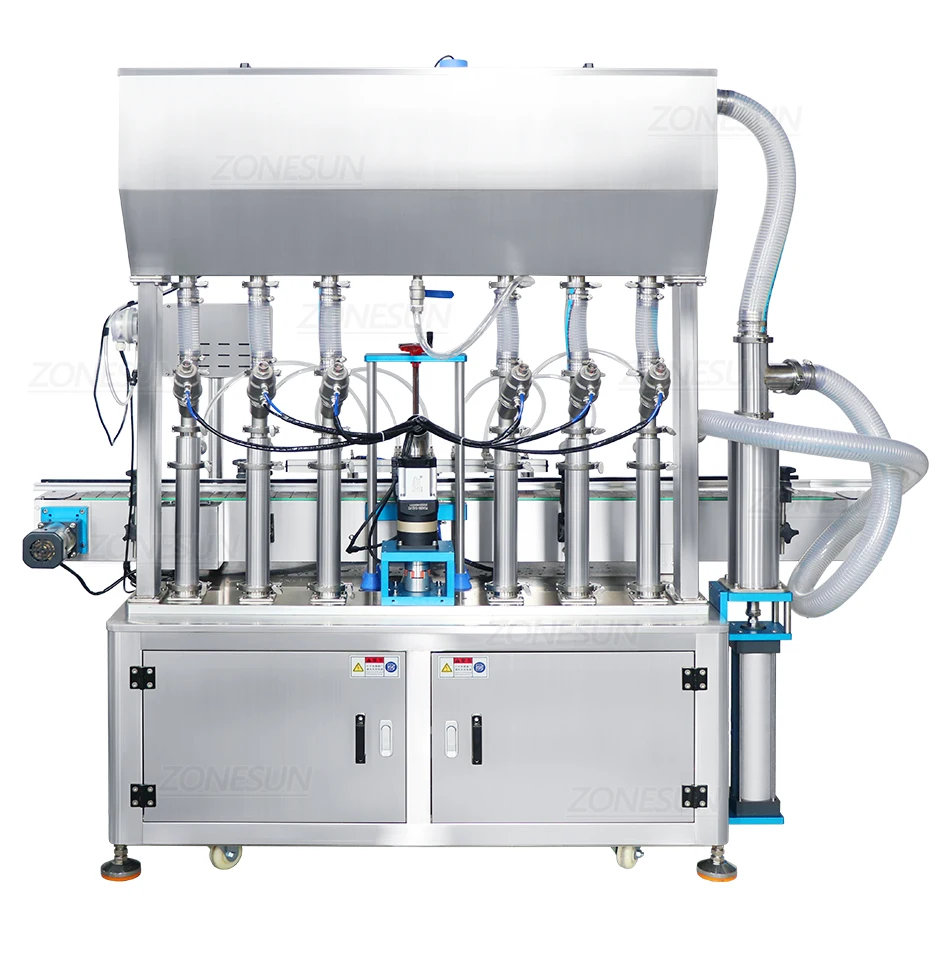 ZONESUN ZS-YT6T-6PX 6 Nozzles Servo Motor Paste Piston Filling Machine