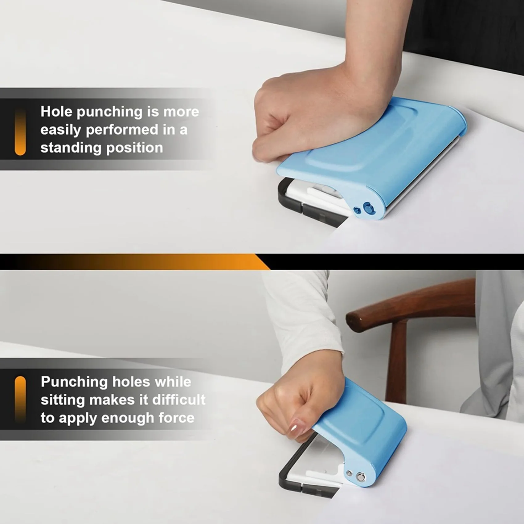 플래너용 10홀 펀치 바인딩 기계, 10개의 멀티 컬러 바인더 링 포함, A4에 30개의 구멍, A5에 20개의 구멍