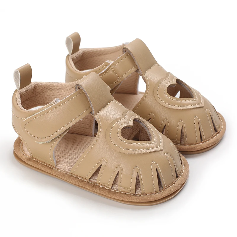 New Summer Newborn Girls Anti Slip Walking Shoes Comfortable Beautiful Hollow Heart Fashionable And Cute Sandals For Girls 4