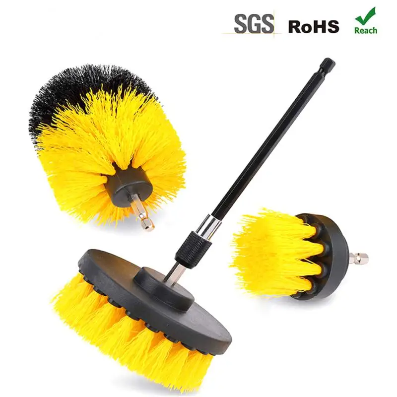 2-4 Inch Yellow Electric Drill Cleaning Brush Electric Brush Bit