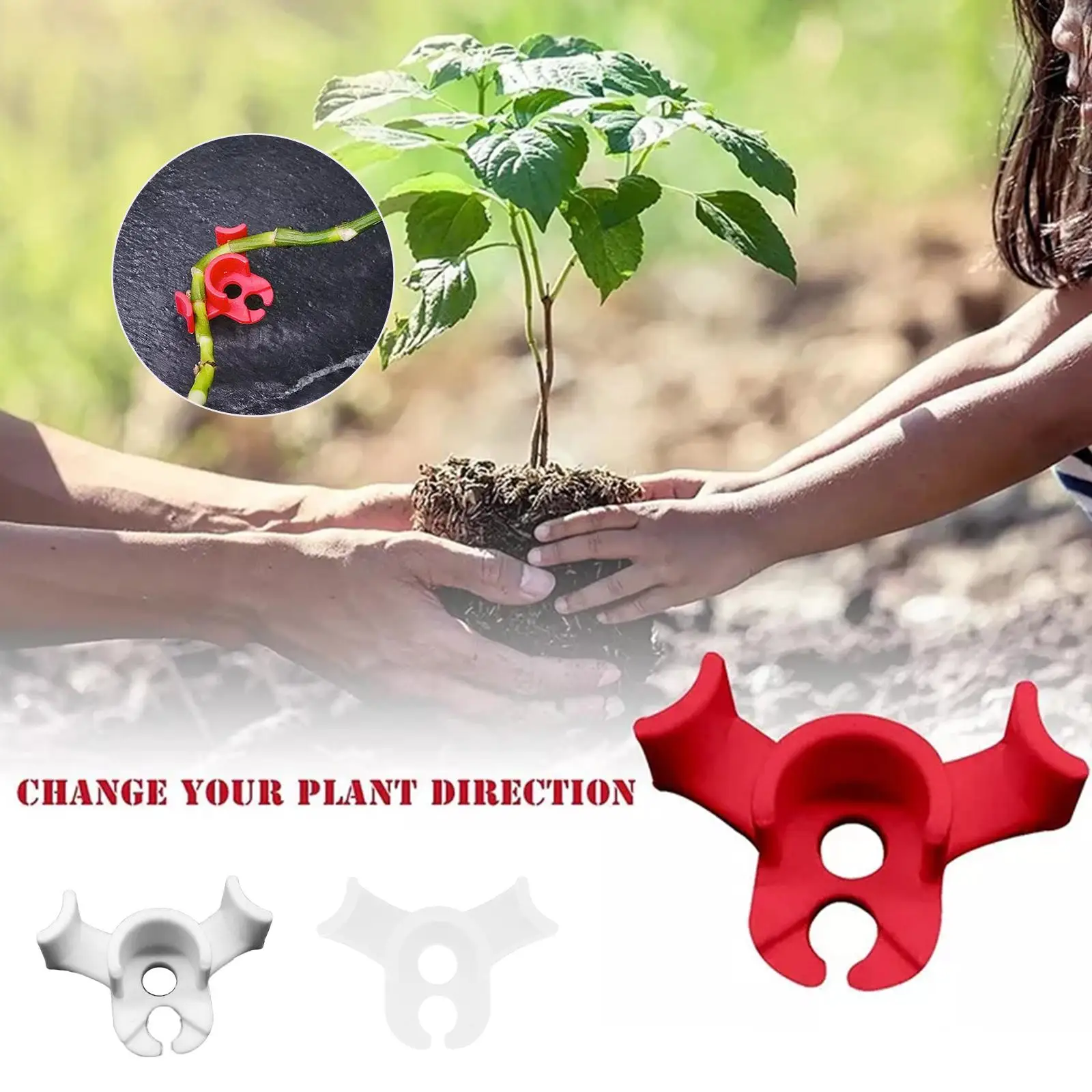 

Приспособление для формирования растений, низкое давление, тренировочный зажим для роста цветов, регулируемый угол изгиба, садовая пряжка, зажим для растений D3G5