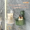 Rotating Suction Cup Corrugated Hook Bathroom Accessories Organizer Floating Wall Storage Shelves Without Drill Household Items 3