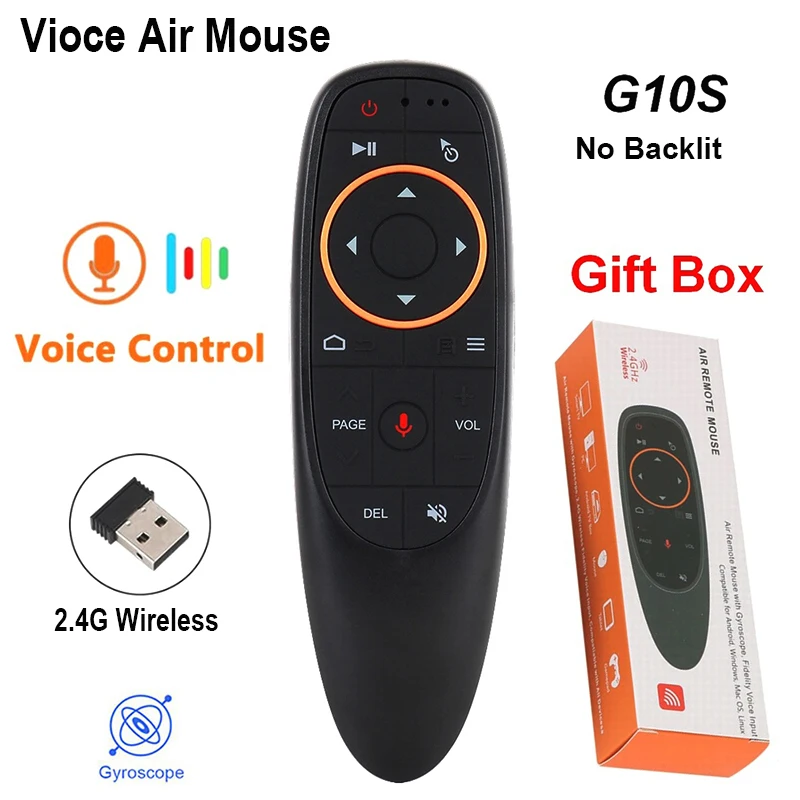 G10S backlit voice flying mouse 2.4G wireless remote control six-axis gyroscope air flying mouse voice flying mouse 