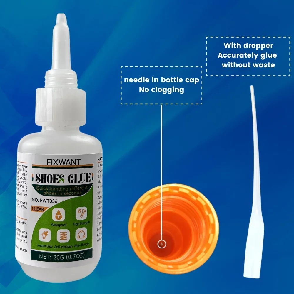 FIXWANT Professional Instan Shoe Glue Waterproof Hard-Wearing Strong Shoe Repair Adhesiv Repairman Repair All kinds Shoes 5