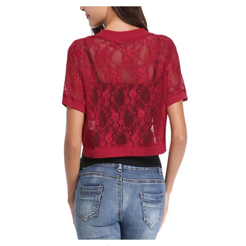Women Short Shrug Top new S-2XL Autumn 3/4 Sleeve Cropped Bolero Party Large Feminino Sweater Cardigan new 2023