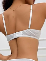 Sexy deep V push-up underwear women's anti-sagging thin under thick soft underwire bra 5