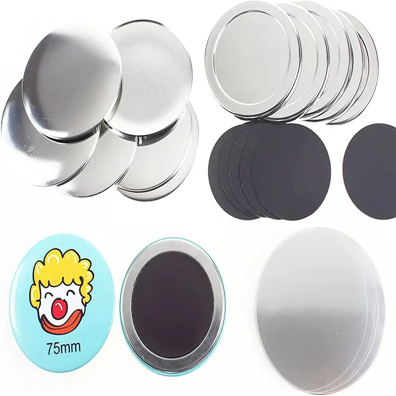 3-75mm-100-Sets-NEW-Professional-Soft-Rubber-Magnetic-Steel-Back-Badge ...