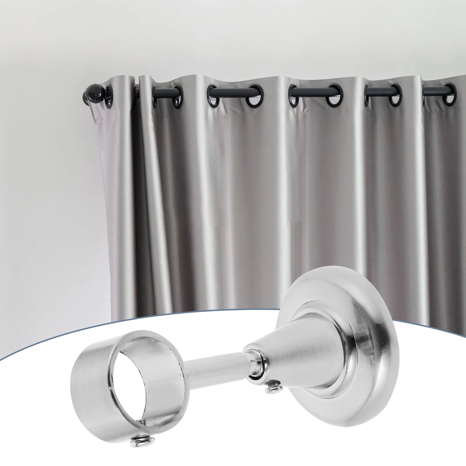 

28mm Window Curtain Drapery Rod Holders Aluminum Alloy Rome Pole Ceiling Mount Bracket Support Rack Shelf