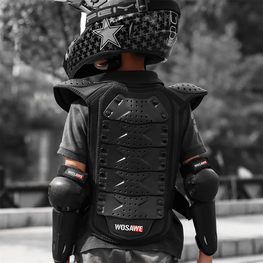 Motorcycle Armor Kids Suit Motocross Body Armor Moto Knee Pads Riding Protective Motorbike Suits Protection Body Protector