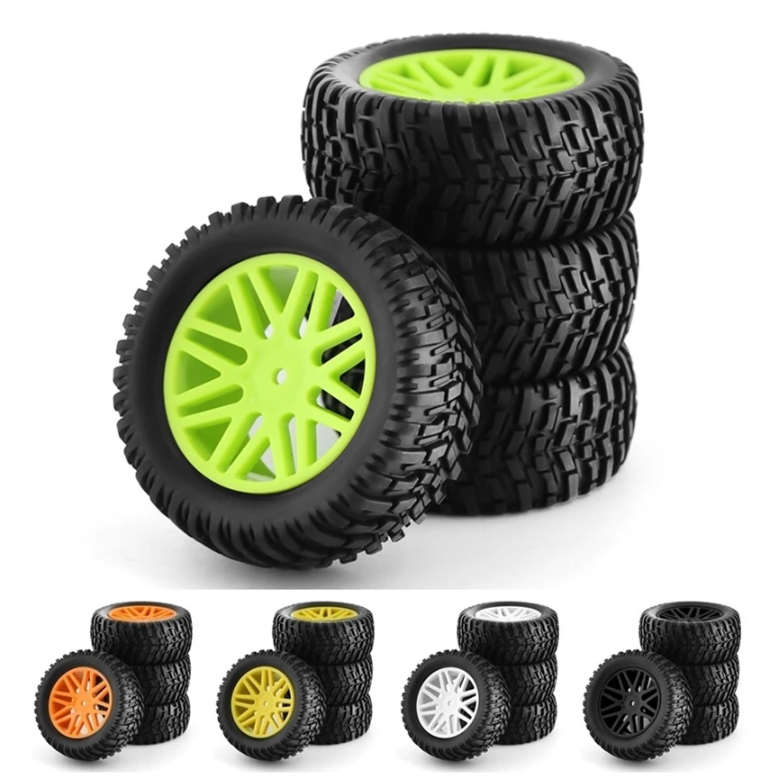 4pcs 96mm Short Course Truck Tire Tyre Wheel 12mm Hex For HSP 94107 94155 HPI Wltoys 144001 144010 124007 124019 12428 RC Car