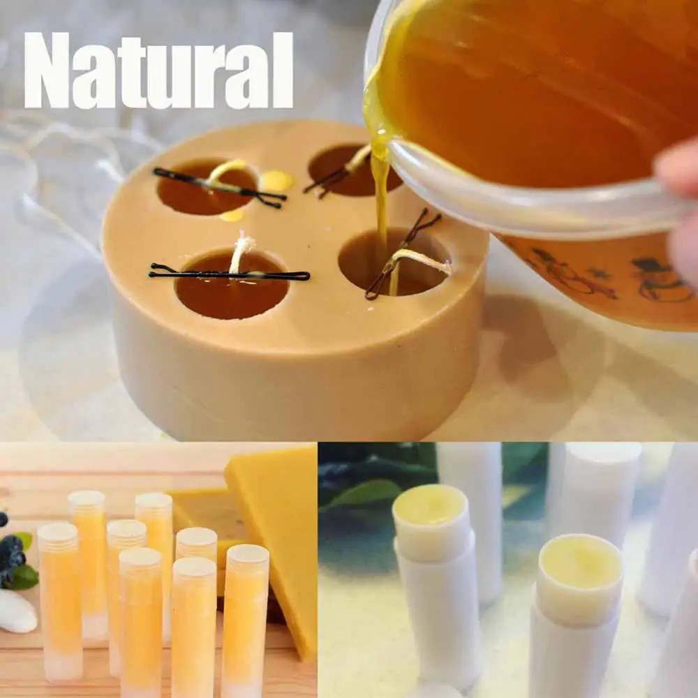 New Pure Natural Beeswax Household Waxing Making Candles Multi-purpose Cosmetics Making Materials Skin Care Lip Wax candle making wax