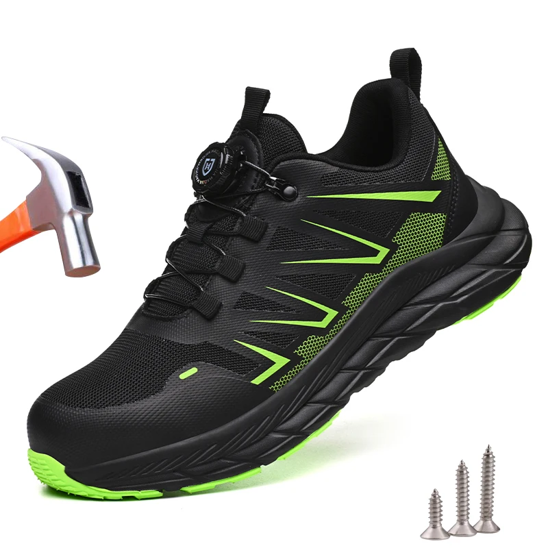 Lightweight Work Safety Shoes Men Women Steel Toe Shoes Puncture-Proof Protection Safety Boots Outdoor Security Work Sneakers