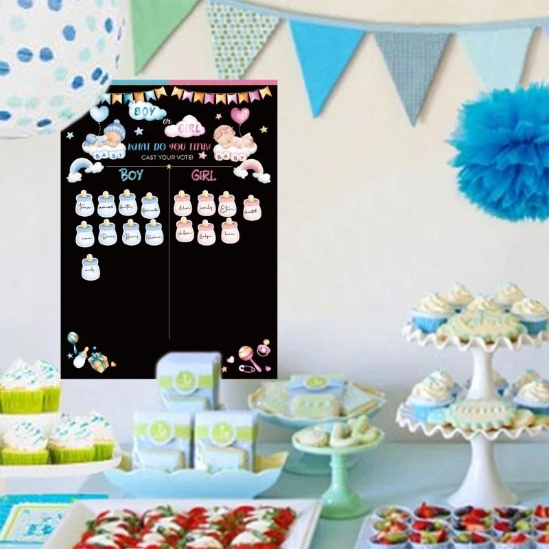 Decorazioni Per Feste Gender Reveal Gioco Per Bambini Gender Reveal Poster Per Votazioni Con Adesivi Per Bottiglie Ragazzo O Per