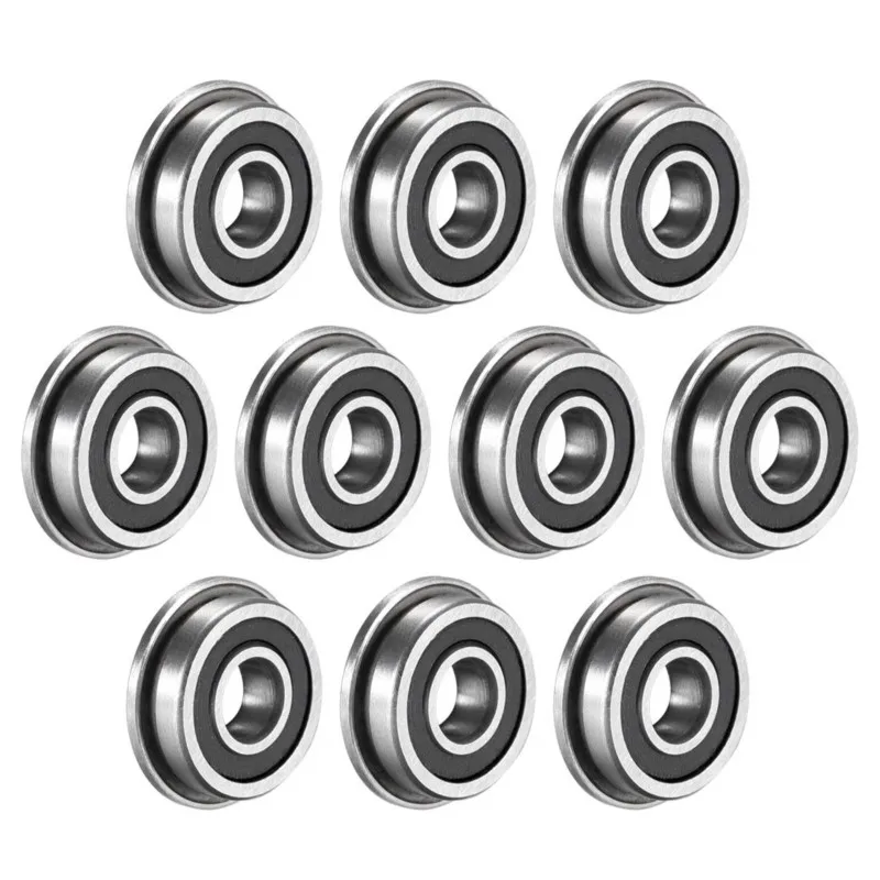 10Pcs F623 F686 F688 F689 F695 F696 F698 -2RS Bearing 5x13x4mm Flanged Miniature Deep Groove Ball Bearings for VORON 3D Printer