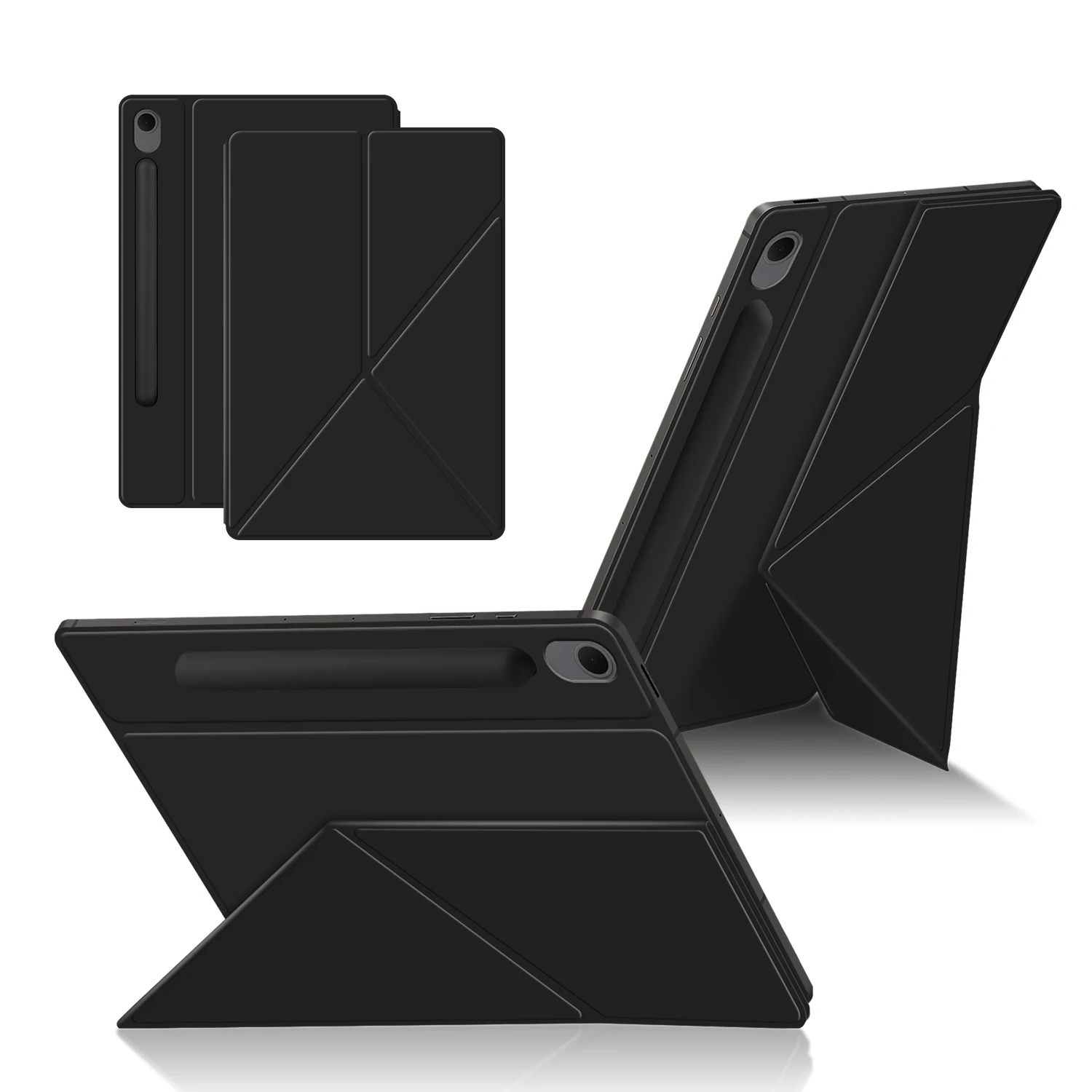 Enhanced Magnetic Tablet Case with Smart Cover - Fits Various Sizes