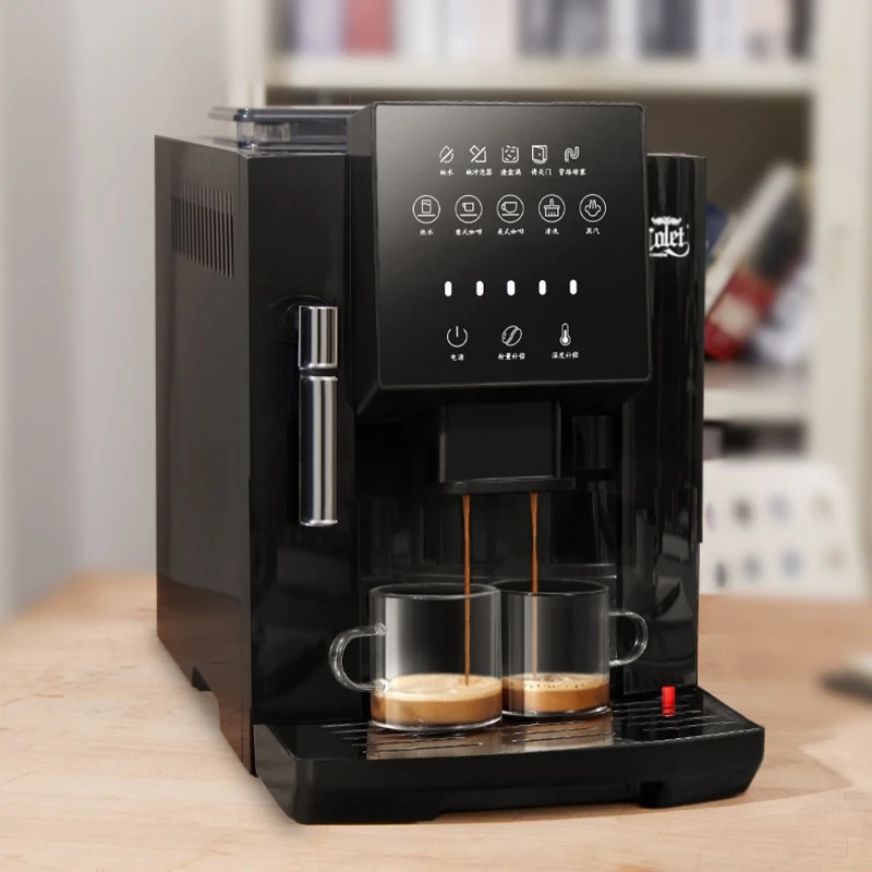 Full Automatic 19 Bar Coffee Maker Coffee Bean Grinder Milk Foam Espresso Coffee Machine Hot Water and Milk Froth 1200W 3