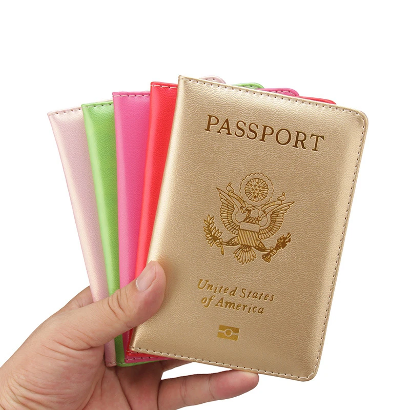 USA Passport Cover PU Packet Case Wallet Purse Anti Thief ID Credit