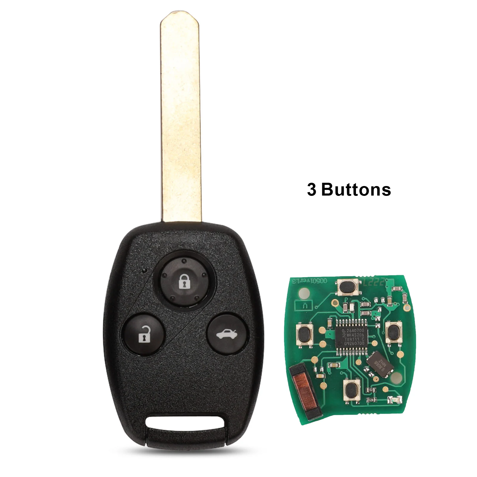 Jingyuqin Remote Key PCF7961 ID46 Alarm S0084A/S0087A/HLIK1T 313.8/433MHz For Honda ACCORD CR-V CITY CIVIC STREAM 2006-2011