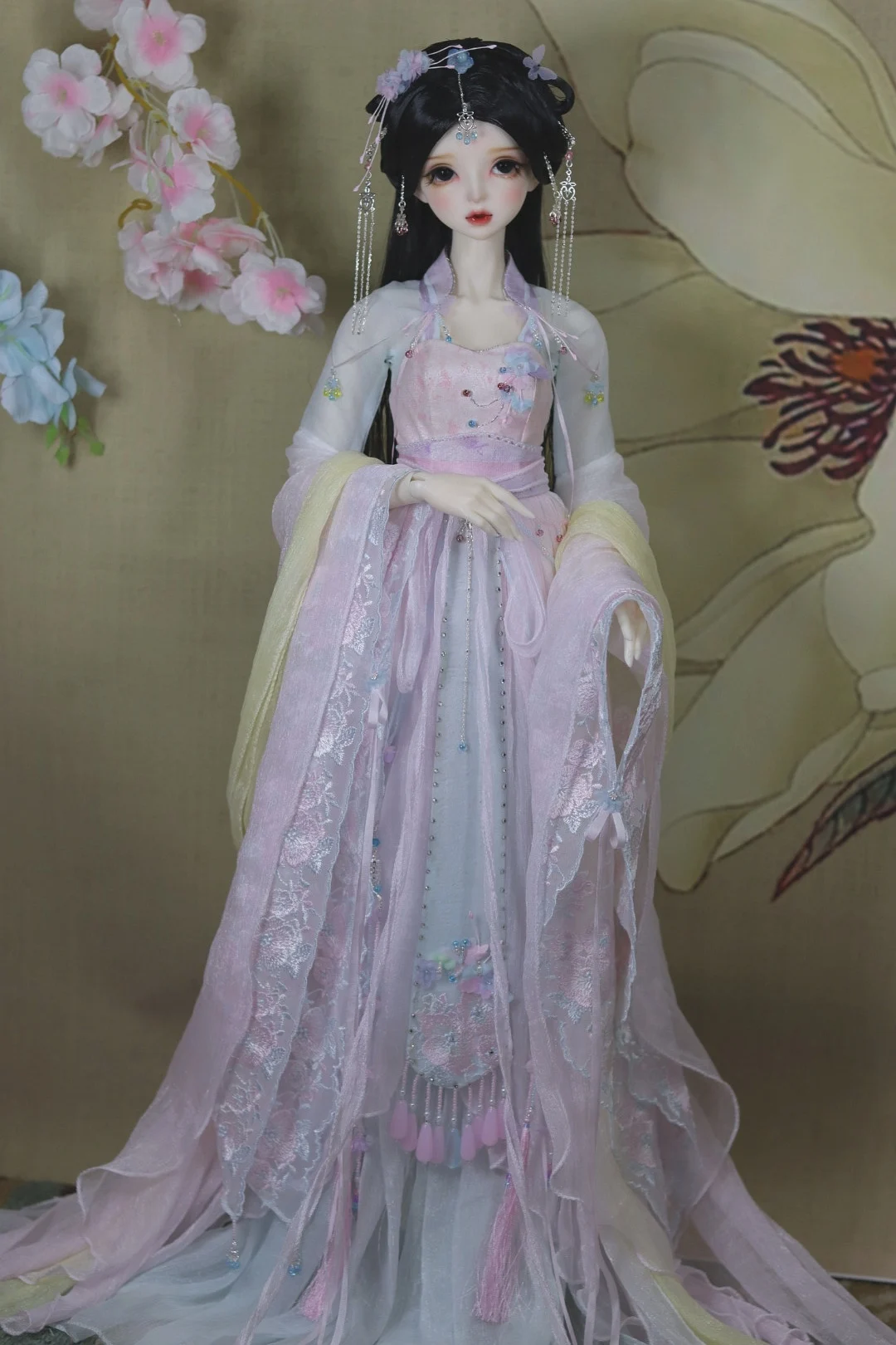 1/4 1/3 Scale BJD Clothes Doll Accessories Chinese Ancient Costume Hanfu Fairy Dress for BJD/SD MSD SD13 Big Girl C1719