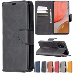 Wallet Leather Sheepskin Flip Case For Samsung Galaxy A13 A14 A23 A33 A34 A51 A52 A53 A54 A71 S24 S23 Ultra S22 Plus S21 S20 FE