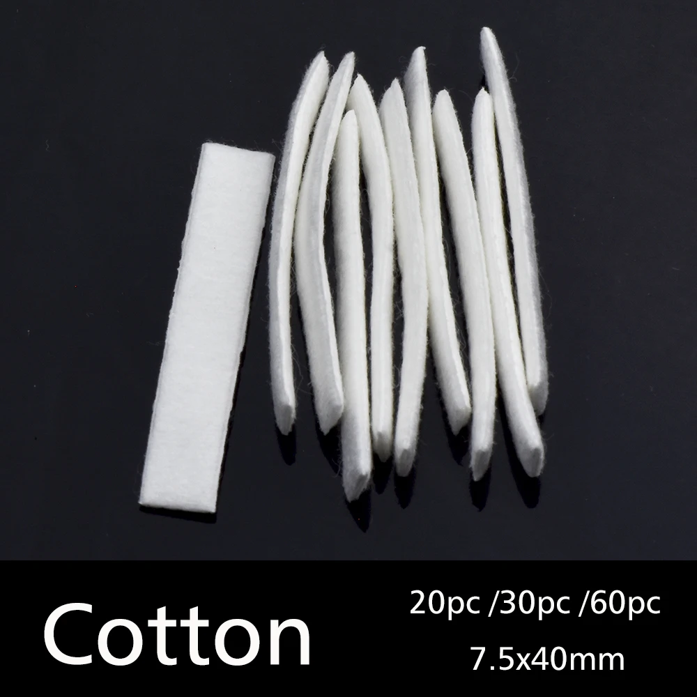 

20/30/60pc Rebuild Cotton Size 7.5x40mm for Coil Rebuild Master 0.6ohm 0.8ohm 1.0ohm1.2ohm DIY Repair Tool