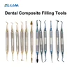 ELIJAH 6Pcs/Kit Orthodontic Composite Resin Filling Spatula Restoration Tool Titanium Plated Head Resin Filler Set Thick Handle 1